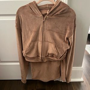 SKIMS Velour Hoodie & Wide Leg Pants - Sienna